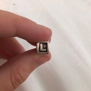 “L” alphabet letter Pandora charm